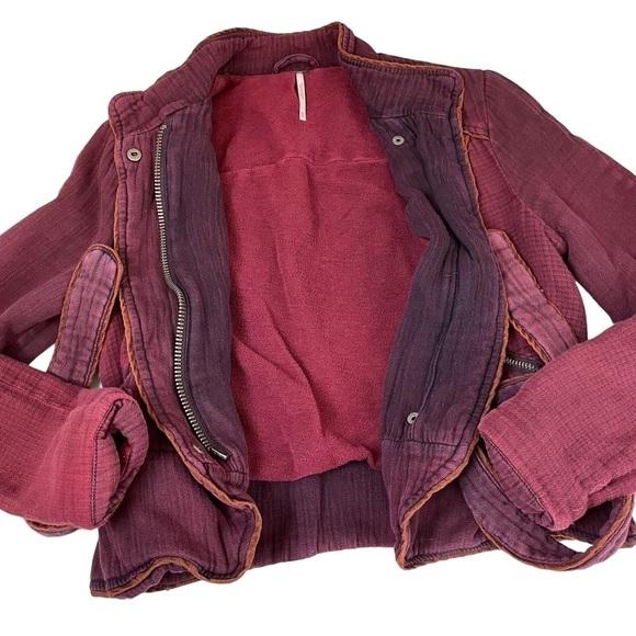 Free People Double Cloth Twill Wrap Jacket BlackBerry XS - Picture 13 of 16